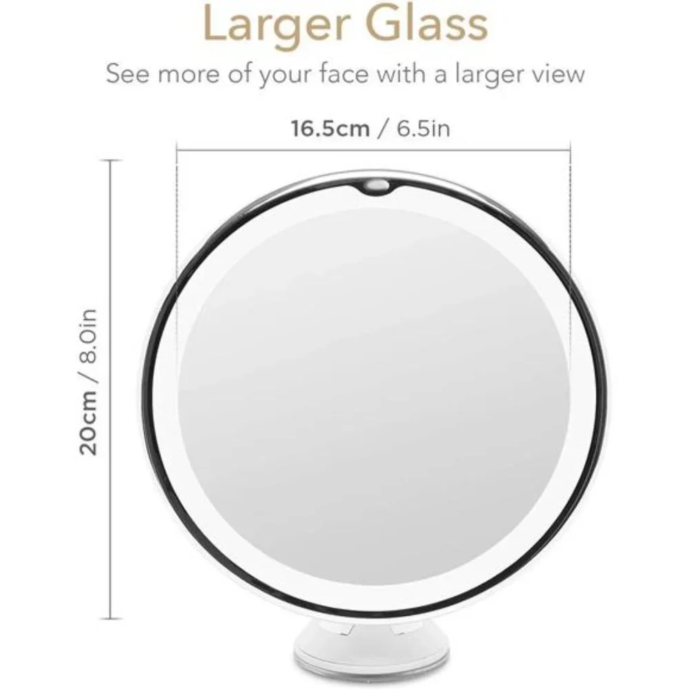 7X Magnifying Lighted Vanity Makeup Mirror with 20 Natural LED Ring Lights